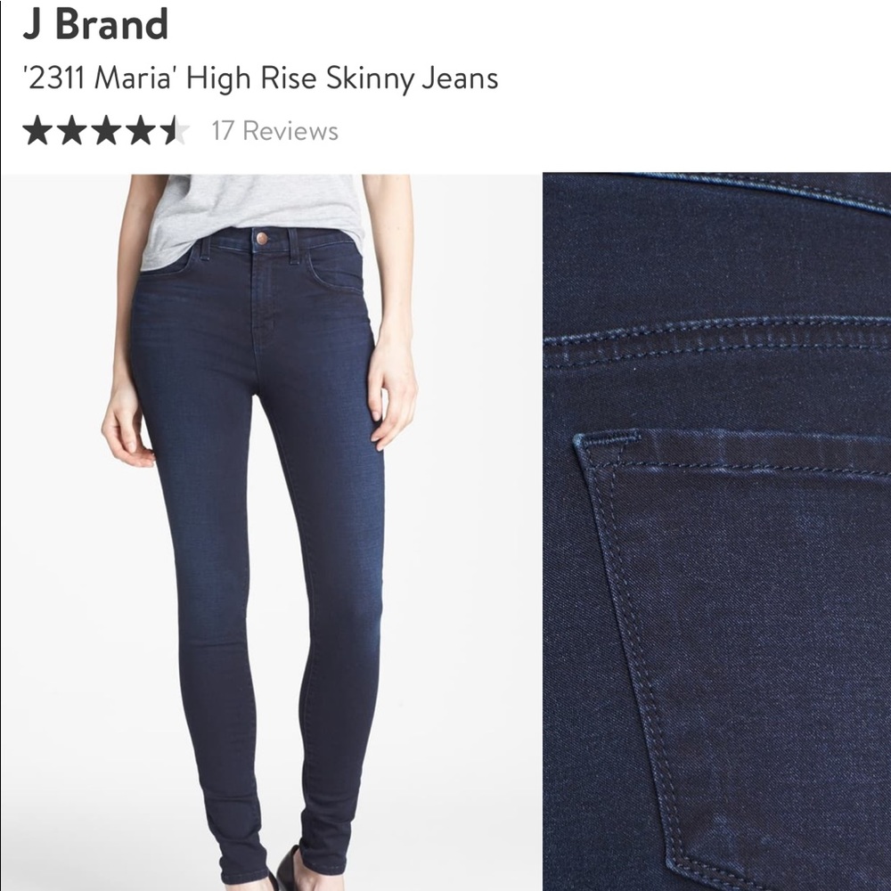 J Brand Maria High Rise Skinny Jean